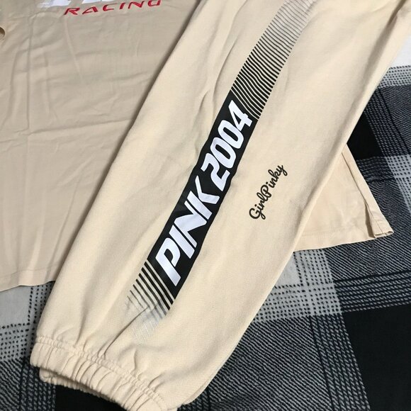 victoria secret PINK sweatpants OUTFIT RACING LOGO IN CANVAS IN SIZES S-XXL - Picture 4 of 9